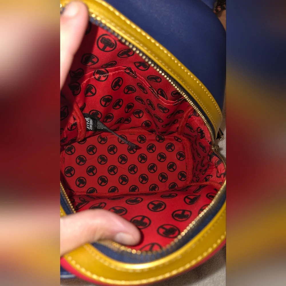 Loungefly: Marvel Thor Backpack - Black, Yellow, and Red - Picture 8 of 9